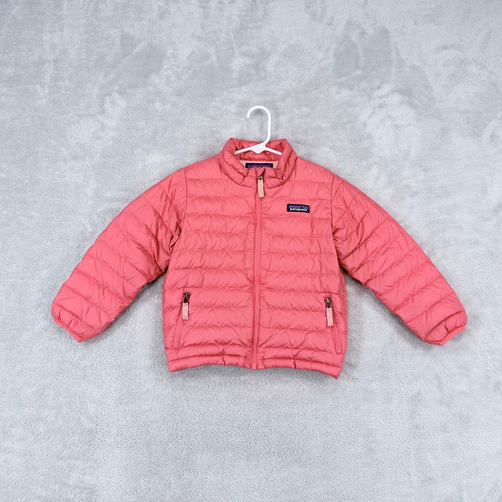 Patagonia Baby Down Sweater Jacket Kids Girls 4T Pink Quilted Puffer Zip 60520